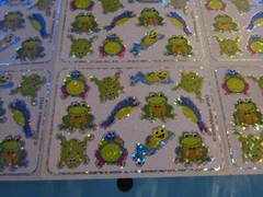 144 Leaping Sitting Froggy Holographic Sparkle Stickers New WithoutPkg