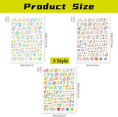 3040Pcs 20 Sheets Small Letter Number Stickers, 1/2Inch Colorful Self-Adhesive V