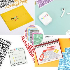 8 Sheets Alphabet Stickers Large 1008 Letter Stickers 1 inch Vinyl Self-Adhesive