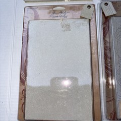 Tim Holtz Grunge Board Variety Pack Alphabet Harlequin Stripes Lot Of 4