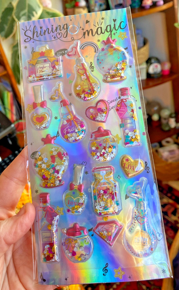 NIP Super Sparkly Iridescent Shaker Stickers, Shining Magic: You Choose!