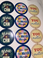 15 Pages Of Growth Mindset Affirmation Round Multicolor Stickers (963)
