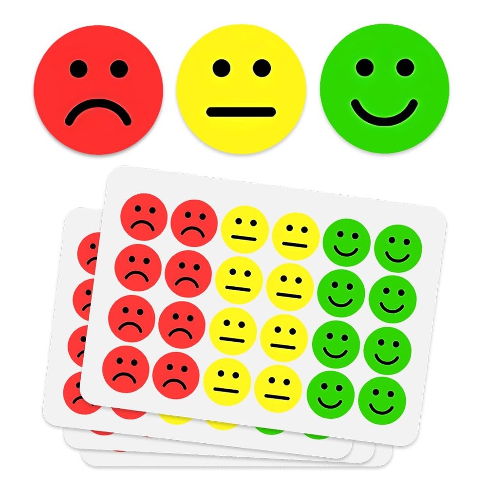 1000 PCS Smiley Face Stickers 1 Inch – Happy, Sad & Mood Emoji Stickers for…