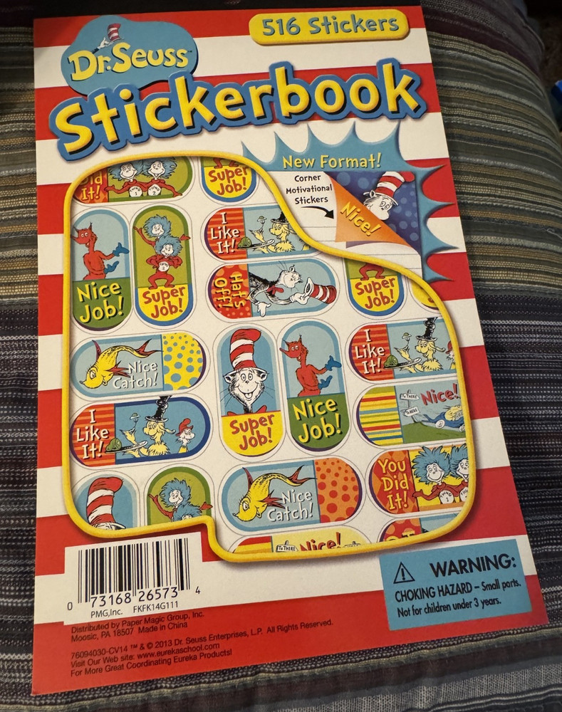 PAPER MAGIC GROUP DR.SUESS STICKER BOOK 516 STICKERS