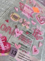 Scrapbook Stickers LOT Hearts Love RAZZLE DAZZLE Sticko Retired NEW #38
