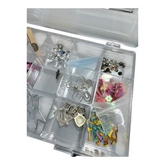 Making Memories Embellishment Lot Brad Bars Fasteners Charms Rhinestones
