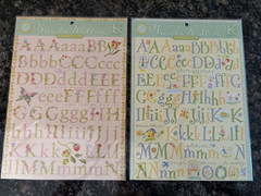 Brenda Walton K&Company Die Cut Alphabet Numbers Stickers Romanza Chloe NIP