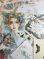 200+ cottage core mystical forest kit Lot Junk Journal Ephemera