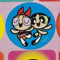 Vintage Y2K Power Puff Girls Stickers Lot 2 Sheets Cartoon Network 2000