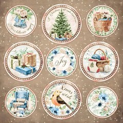 Comfortable Winter Fireplace Flowers Stickers Stationery Scrapbooking Craft