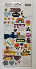 American Crafts/Amy Tangerine Slice of Life Glitter Stickers-99 Pieces