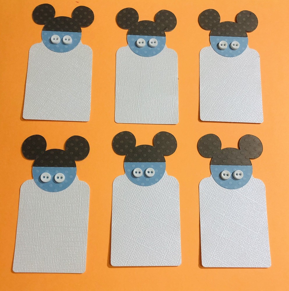 Mickey Mouse Disney Scrapbook Baby Boy Tags- Set Of 6