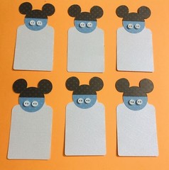 Mickey Mouse Disney Scrapbook Baby Boy Tags- Set Of 6