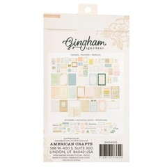 American Crafts GINGHAM GARDEN (200pc) PAPERIE EPHEMERA PACK scrapbooking