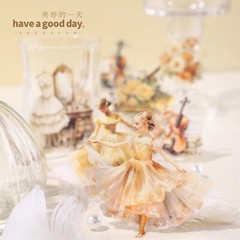 30PCS Music Dancing Girl Stickers PET Waltz Ballet Scrapbooking Diary Planners