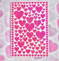 Holographic Sparkle Heart Sticker Sheet! – 0.25 to 1 inch – Choose a Color!