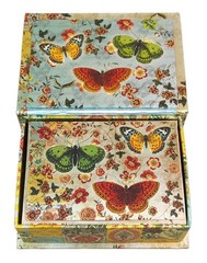 Punch Studio Metallic Greeting Card Box Set (Three Butterflies)