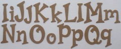 1.5 FUN SERIF FONT – Upper & Lowercase Alphabet Letters Chipboard- 55 Pc