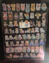 Kawaii Cute Sylvanian Families Calico Critters Animals Sticker Rare Htf Vintage