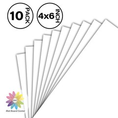 10 Pack White Backing Boards Cardboard Core Art Prints Frames Size 4×6 Inch