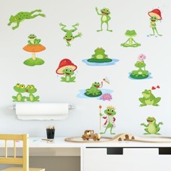 FUN FROGS STICKERS 20 pcs, Waterproof-Laptop Car Phone Fridge Water-Bottle Bike