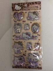 Hello Kitty Leopard Sticker & Binder Set 5pcs Sanrio Japan NEW