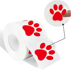 Paw Stickers, Clear Paw Prints Stickers, 500 Pcs 1 Inch Puppy Dog Paw Stickers,