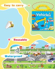 Reusable Sticker Book for Toddlers, Travel Stickers for Kids, Toddler Crafts Act