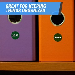 3 Pack of 900 Labels – 2025 Year Stickers, 0.75 inch Circle Dot, Color Coded …