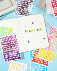 1430 Pcs A-Z Letter Stickers, 0.3Inch 10 Sheets Vinyl Alphabet Sticker, Self-Adh