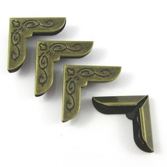 20pcs Book Photo Album Corner Embellishments 23x23x6mm Iron Bronze