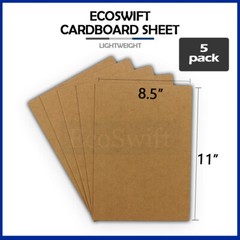 5 8.5 x 11 EcoSwift Chipboard Cardboard Scrapbook Scrapbooking Sheets 8 1/2 x 11