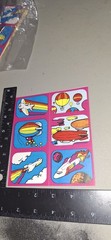 vintage Stickers Yellow Rainbows Airplanes Rockets Rare 1 Sheet Star Bright