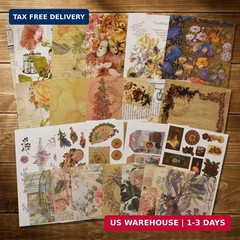 Vintage Scrapbooking Supplies Kit Vintage Stickers for Scrapbooking Journaling A