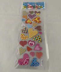 7 Different Sheets 3D Puffy Hearts and Stars Stickers Bulk Stickers for Kids