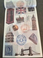 30 Sheets Detailed Global Travel Sticker Book & Eph Papers 30 Sheets Of Stickers