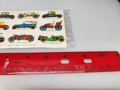 Vintage 1979 Antique Automobiles Stickers Merrimack Publishing Corp NOS