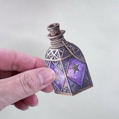 Potion Perfume Bottle Stickers Purple Junk Journal Collage Scrapbook