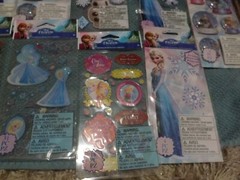 HUGE NEW LOT of 11 DISNEY FROZEN theme OLAF ELSA ANA scrapbooking stickers