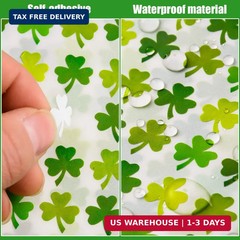 MixTeach Green Shamrock Stickers, 2160 Pcs, Paper, Self-Adhesive, for St. Patric