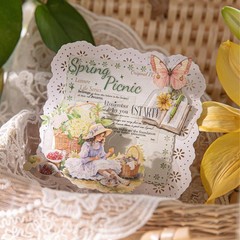 30Pcs Garden Girls Friut PET Stickers Journal Planner Scrapbooking Decals Craft