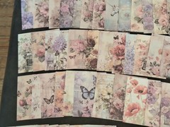100Pc Floral Abundance Scrapbooking JJ Craft Papers No Duplicates