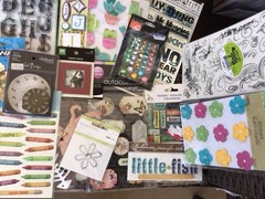 HUGE SCRAPBOOK LOT~Mixed Themes~Paper-Folder-Stamps-Sticker-Bling & More~NEW