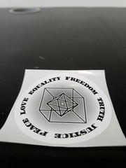 Sticker Peace Sign Diamond Symbol Love Justice Truth Freedom Equality High Gloss