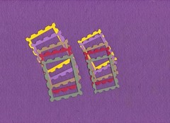 FRAME POSTAGE STAMP die cuts scrapbook cards