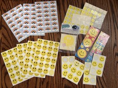 Happy Smiley Face Rainbow Stickers Car Window Cling Street Graphics