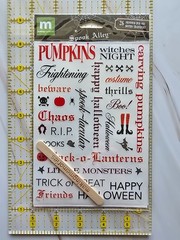 Halloween embellishment bundle foil flock adhesive rub on transfers die cuts