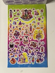 2013 Lisa Frank Sticker Book 4 Sheets 5.75in x 9.5in Over 300 Fantastic Stickers
