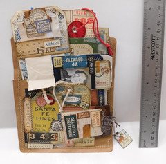 Junk Journal Add-Ons Handmade Tags Card Envelope File Clipboard Ephemera Set 5