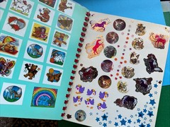 Lisa Frank Vintage 80s 90s Collectors Album 1982 Spiral Sticker Book Used As Is